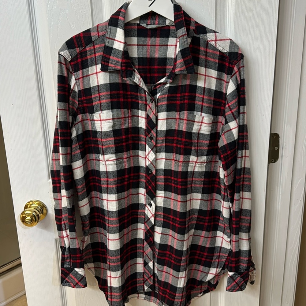 Athleta Flannel Button down